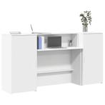 vidaXL Receptiebalie 200x50x103,5 cm bewerkt hout wit, Huis en Inrichting, Bureaus, Verzenden, Nieuw