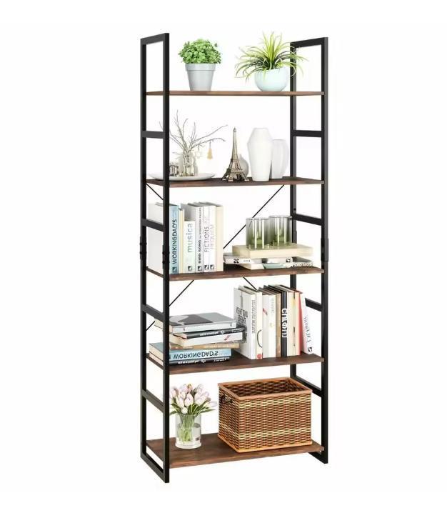 Industriële Ladderkast 5 Planken – Vintage Boekenkast 165 cm, Huis en Inrichting, Kasten | Boekenkasten, Nieuw, Verzenden