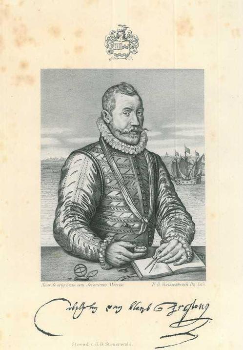 Portrait of Willem Bloys van Treslong, Antiek en Kunst, Kunst | Etsen en Gravures