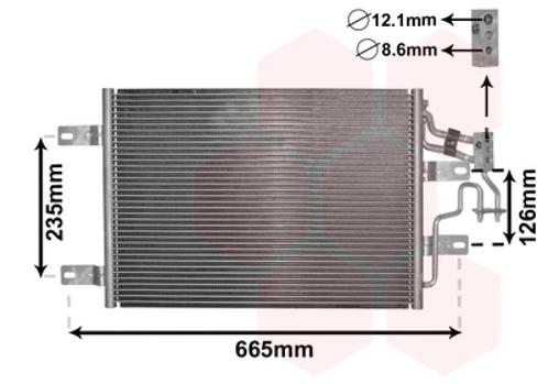 LUCHTCONDENSATOR VOOR OPEL MERIVA A 2003-2006 13148296, Auto-onderdelen, Airco en Verwarming, Nieuw, Ophalen of Verzenden