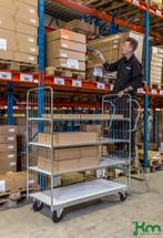 Kongamek etagewagen met 4 verstelbare schappen, lvm. 300 kg, Verzenden