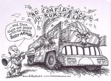Pentekening Amerika - Rumsfeld pantser (lijst optie) beschikbaar voor biedingen