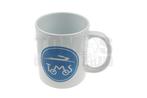 Tomos Koffiemok - drinkbeker wit / blauw met logo, Nieuw, Verzenden