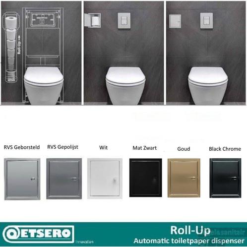ROLL UP inbouw Toiletrolhouder voor 6 rollen Wit, Doe-het-zelf en Verbouw, Sanitair, Bad, Nieuw, Chroom, Ophalen of Verzenden
