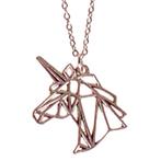 Ketting RVS Zilverkleurig 55cm - Hangertje Eenhoorn Geometri, Sieraden, Tassen en Uiterlijk, Kettingen, Ophalen of Verzenden, Nieuw