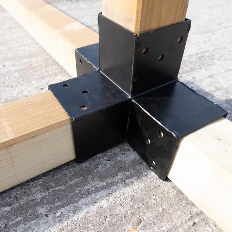 Paalkappen en paalhouders | Zwart, RVS | NIEUW, Tuin en Terras, Palen, Balken en Planken, Minder dan 180 cm, Overige typen, Nieuw