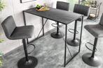 Moderne bartafel SLIM LINE 120 cm grafiet metalen bartafel -, Ophalen of Verzenden, Nieuw