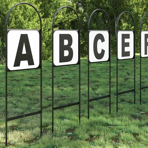 vidaXL Dressuurletters 8 st staal, Dieren en Toebehoren, Paarden en Pony's | Overige Paardenspullen, Nieuw, Verzenden
