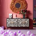 *WOONWINKEL* Kare Design Zebra Design Dressoir Zwart Wit Zeb, Huis en Inrichting, Kasten | Dressoirs, Verzenden, Nieuw