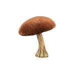 decoratie fluweel champignon roest 10cm, Verzenden, Nieuw
