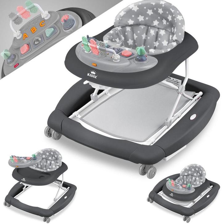 Loopwagen - Loopstoel - Baby walker - Opvouwbaar - Grijs - K, Huis en Inrichting, Woonaccessoires | Overige, Zo goed als nieuw