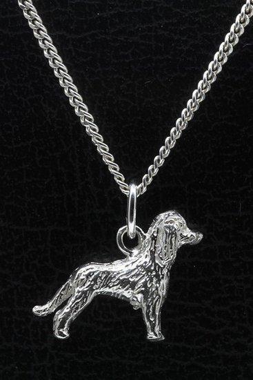 Zilveren Poedel huishond model ketting hanger - groot, Sieraden, Tassen en Uiterlijk, Kettinghangers, Verzenden
