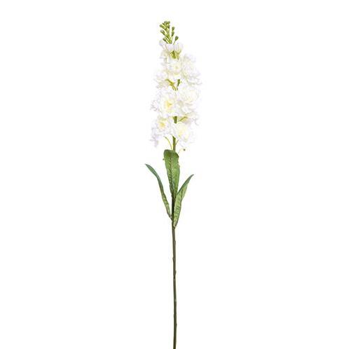 Matthiola zijde 83cm. stock flower spray ivory/st incana, Huis en Inrichting, Woonaccessoires | Kunstplanten en Kunstbloemen, Nieuw