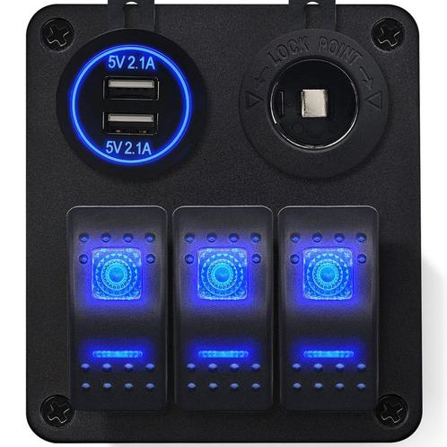 ProRide Schakelpaneel 12V voor Auto/Boot - USB Lader 2, Doe-het-zelf en Verbouw, Elektra en Kabels, Nieuw, Verzenden