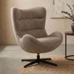 *WOONWINKEL* Oorfauteuil Modern Bruine Stof, Huis en Inrichting, Verzenden, Nieuw, Stof