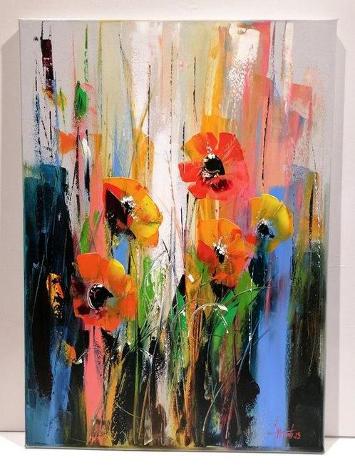 Alfred Anio (1967) - Poppies, Antiek en Kunst, Kunst | Schilderijen | Modern