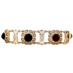 Gouden vintage bootjes armband met granaat 14 krt, Ophalen of Verzenden, Nieuw