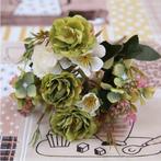 Kunst Boeket - Zijden Rozen Roos Bloemen Luxe Boeketten, Huis en Inrichting, Woonaccessoires | Kunstplanten en Kunstbloemen, Verzenden