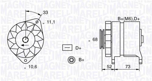 Dynamo / Alternator FIAT TEMPRA S.W., (1.6 i.e.,1.6), Auto-onderdelen, Motor en Toebehoren, Nieuw, Ophalen of Verzenden