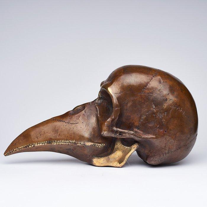 NO RESERVE PRICE - Brass statue - of a mystical skull, Antiek en Kunst, Kunst | Niet-Westerse kunst