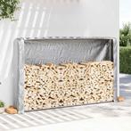 vidaXL Haardhoutrek met regenhoes 250x25x150 cm, Verzenden, Nieuw