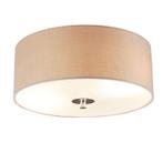 Landelijke plafondlamp beige 30 cm - Drum, Nieuw, Overige materialen, Modern