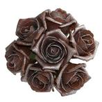 Foam roos emilia antique chocolate browndoos 42 parelmoer, Huis en Inrichting, Woonaccessoires | Kunstplanten en Kunstbloemen