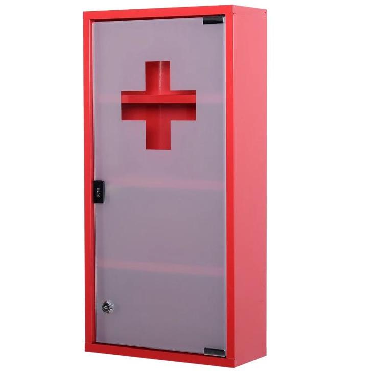 TRUUSK RVS Medicijnkastje met Slot - EHBO-kastje (model 3) -, Huis en Inrichting, Kasten | Dressoirs, Nieuw, Verzenden