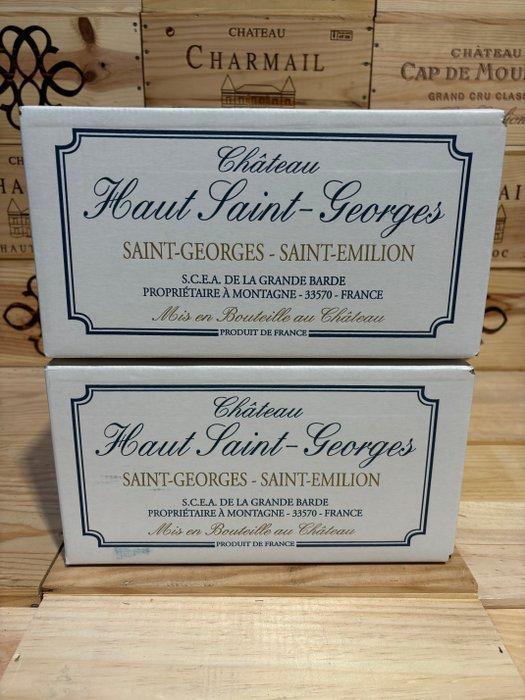 2015 Château Haut Saint Georges - Saint-Émilion - 12 Flessen, Verzamelen, Wijnen