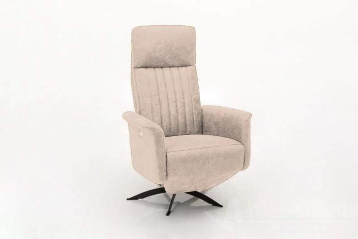 Relaxfauteuil Hessum - relaxfauteuils - Creme, Huis en Inrichting, Stoelen, Nieuw, Stof