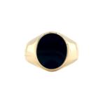 Gouden vintage zegelring met onyx 14 krt, Sieraden, Tassen en Uiterlijk, Ringen, Ophalen of Verzenden, Nieuw