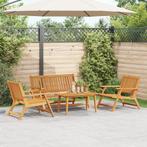 vidaXL Ligbedden met Tafel 4 stuks Massief Acaciahout, Tuin en Terras, Tuinsets en Loungesets, Verzenden, Nieuw