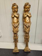 Decoratief ornament (2) - 2 figurale wand appliques -