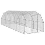 vidaXL Kippenren 2,5x8x2,25 m gegalvaniseerd staal, Verzenden, Nieuw