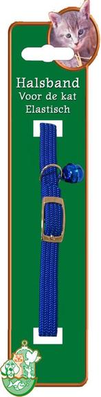 Kattenhalsband elastisch blauw - Gebr. de Boon, Dieren en Toebehoren, Kattenhalsbanden en Penningen, Nieuw, Verzenden
