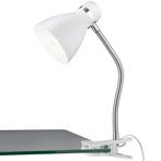 LED Klemlamp - Trion Sora - E27 Fitting - Mat Wit - Metaal, Huis en Inrichting, Lampen | Tafellampen, Ophalen of Verzenden, Nieuw