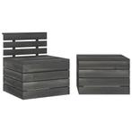 vidaXL 2-delige Loungeset pallet massief grenenhout, Tuin en Terras, Verzenden, Nieuw, 2 zitplaatsen, Loungeset