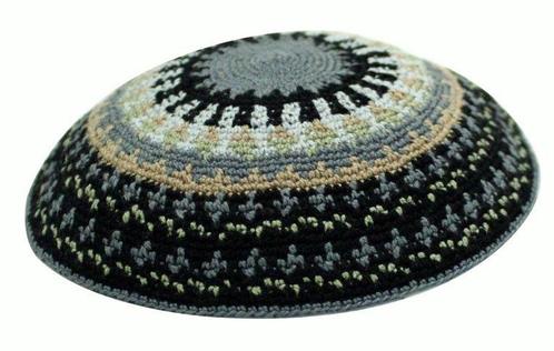 Keppeltje / Kippah, gehaakt met ingewerkt patroon van moo..., Kleding | Heren, Hoeden en Petten, Verzenden