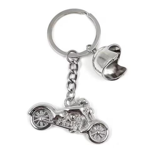 Sleutelhanger Zilveren Motor met Jethelm, Motoren, Kleding | Motorkleding, Nieuw met kaartje, Verzenden