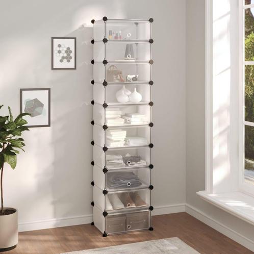 vidaXL Schoenenrek 44x32x174 cm polypropeen transparant, Huis en Inrichting, Kasten | Schoenenrekken, Nieuw, Verzenden