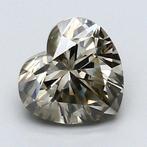 1 pcs Diamant - 2.00 ct - Hart - Elegant donker groenachtig, Nieuw
