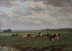 Freek Engel (1872-1958) - Hollands landschap met koeien, Antiek en Kunst