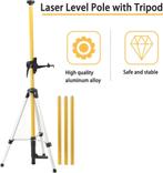 Statief laser - Kruislijnlaser statief - Zilver - ECUTEE, Doe-het-zelf en Verbouw, Meetapparatuur, Verzenden, Zo goed als nieuw