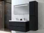 Veiling - Badkamermeubel 120 cm - Donker hout decor + witte, Doe-het-zelf en Verbouw, Sanitair, Nieuw