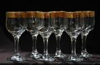 Vintage Set Wijnglazen (6) - Glas, Goud