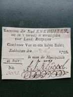 Nederland. - Enkhuizen - 4½, 6¾, 22½, 45 Stuiver 15 mei 1795