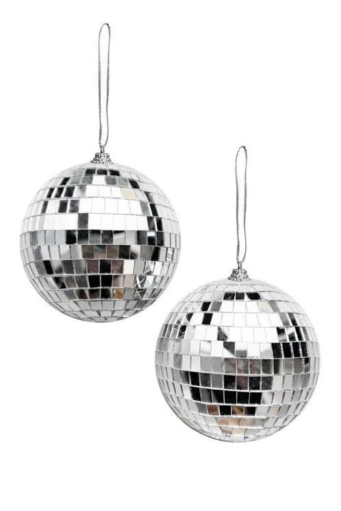 2x Discobal 10 cm Klein Discobol Spiegelbol Glitterbol Glitt, Hobby en Vrije tijd, Feestartikelen, Carnaval, Feestartikel, Nieuw