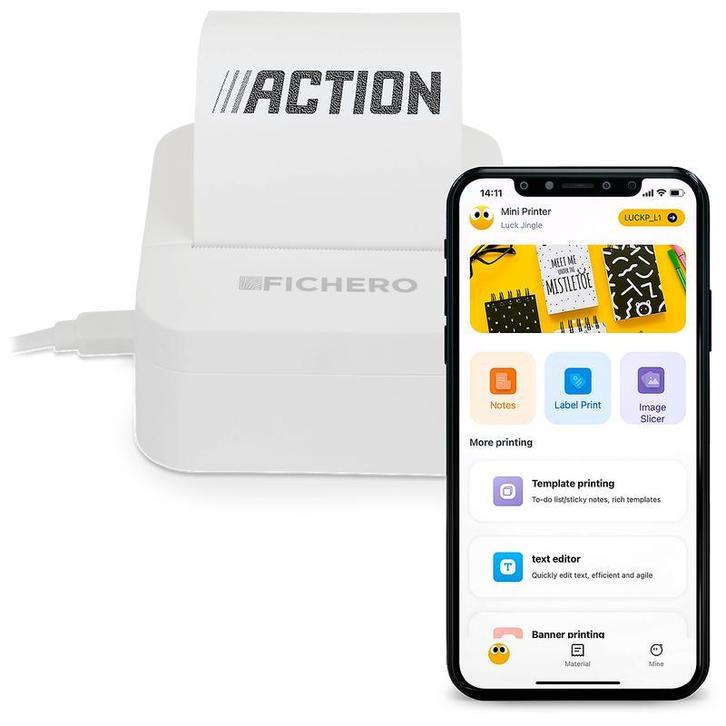 Fichero mini pocket printer - 8 x 8 x 4 cm, Computers en Software, Printers, Nieuw, Verzenden