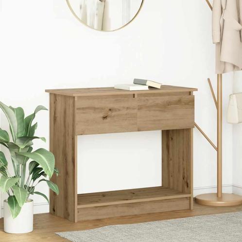 vidaXL Wandtafel met lades ambachtelijk eikenkleurig, Huis en Inrichting, Tafels | Bijzettafels, Nieuw, Verzenden