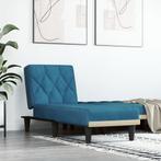 vidaXL Chaise longue fluweel blauw, Verzenden, Nieuw
